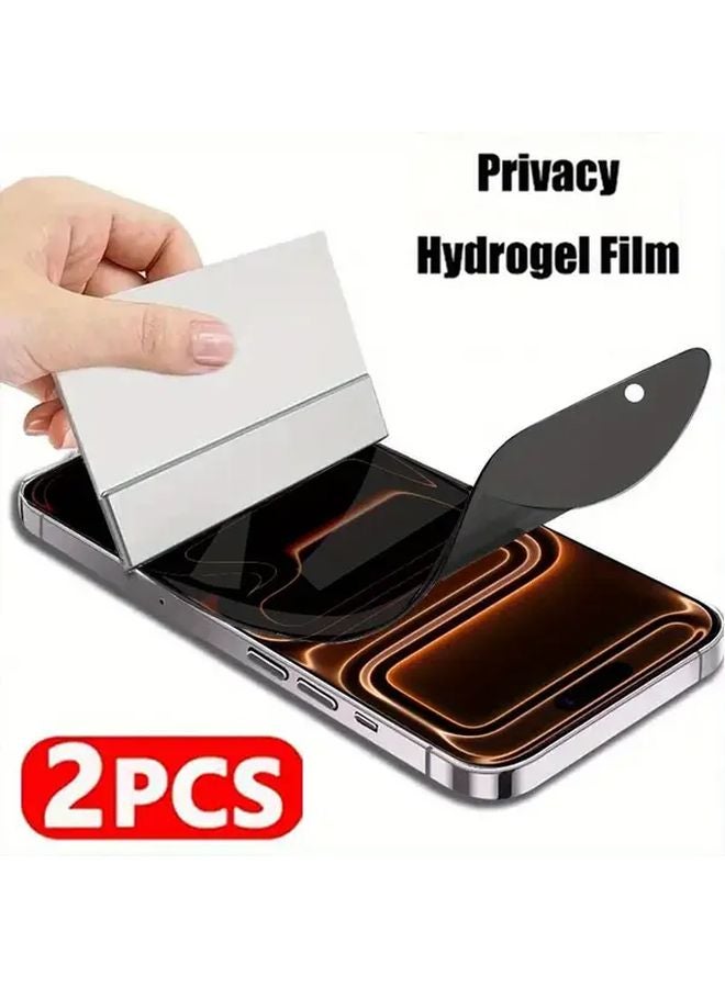 iPhone 15 Plus Anti Spy Privacy Screen Protector 2 Pack Bubble Free Easy Install - Image 2